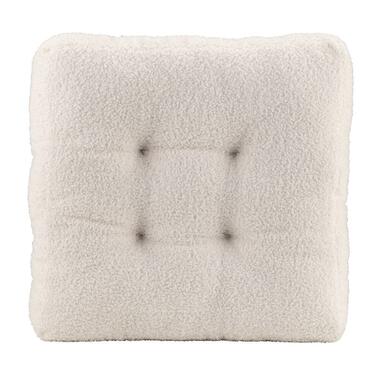 Coussin matelas Cara teddy - blanc cassé - 45x45x8 cm product