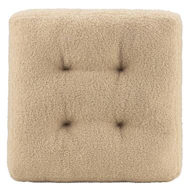 Coussin matelas Cara teddy - couleur sable - 45x45x8 cm product