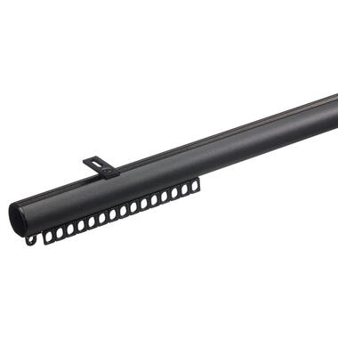 Ensemble rail rideau 150cm métal noir - Ø28mm (2680219) product