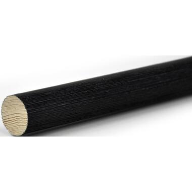 Gordijnroede 200 cm - zwart hout - Ø28mm (1280106) product