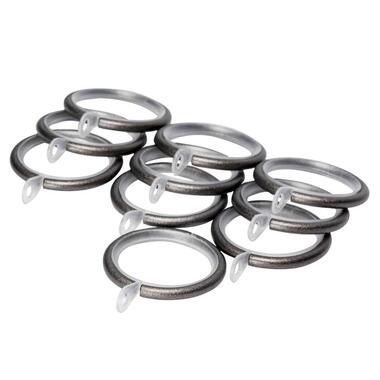 Lot de 10 anneaux avec œillets Ø20 mm - couleur anthracite product