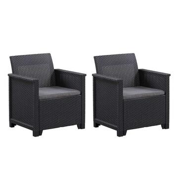 Keter fauteuils lounge Emma - gris - 2 pièces product