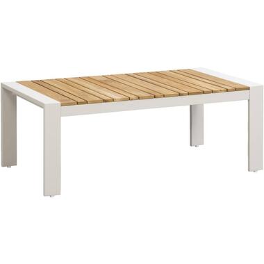 Table de salon Biarritz pour le jardin - aluminium/bois de teck - 45x118,5x65 cm product