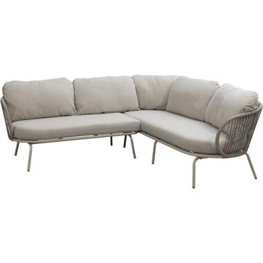 Loungehoeksalon Fermo - zandkleur - 75x215x81 cm - met kussens product