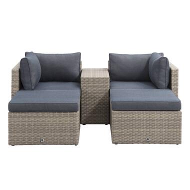 Loungeset Malaga compact - grijs - 5-delig product