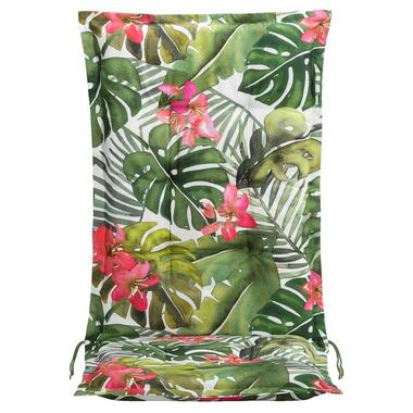 Le Sud coussin pour fauteuil de terrasse Tropical Flower - vert - 123x50x8 cm product
