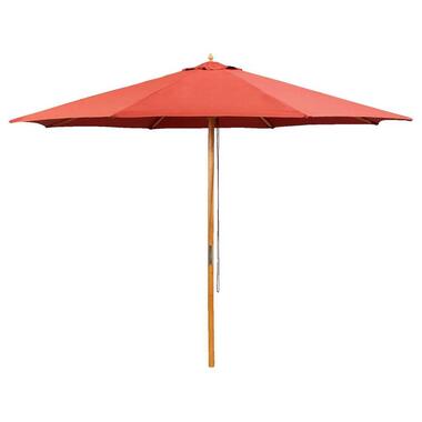 Parasol Tropical avec mât en bois - brun rougeâtre - Ø300 cm product