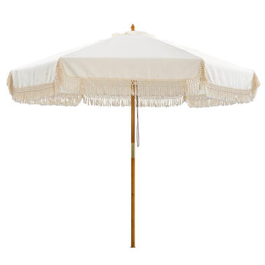Parasol à bâton de bois Normandie - écru - Ø250 cm product