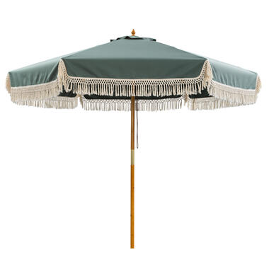Houtstok parasol Normandië - petrolblauw - Ø250 cm product