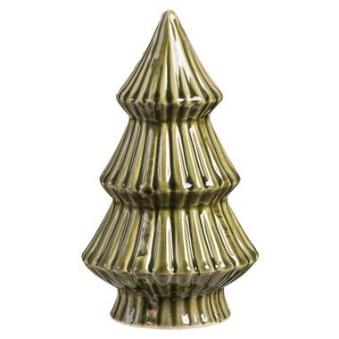 Decoratie kerstboom Ela - mosgroen - keramiek - 20xø11,5 cm product