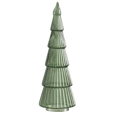 Decoratie kerstboom Step - groen - glas - 31xø10 cm product