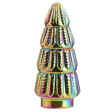 Kerstdecoratie Kerstboom Holo - veelkleurig keramiek - 15xØ6,5 cm product