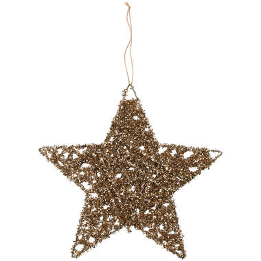 Ornament Ster - champagne 25 cm