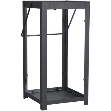 Lantaarn Lasio - zwart metaal - 31x15,5x16,5 cm product