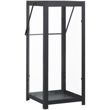Lantaarn Lasio - zwart metaal - 40x17x18,5 cm product