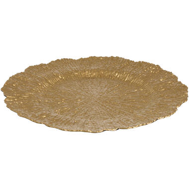 Decoratief bord Porta - goudkleur - Ø33 cm