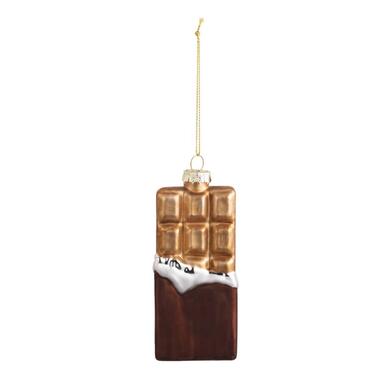 Kerstbal Chocolade - bruin glas - 11,2x5x2 cm product