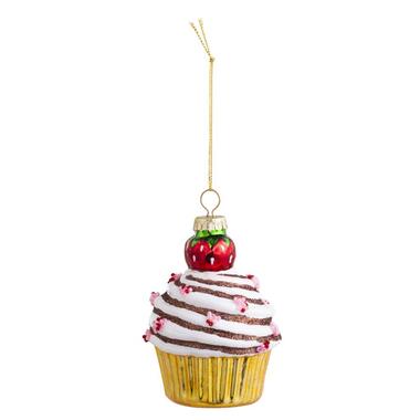 Boule de Noël Cupcake - verre multicolore - 10xØ7 cm product