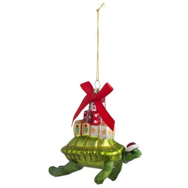 Boule de Noël Tortue - verre vert - 12x11x13 cm product