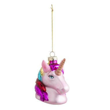 Boule de Noël Licorne - verre multicolore - 12x10x7 cm product