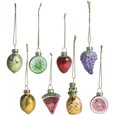 Kerstballen Fruit - glas - 8 stuks product