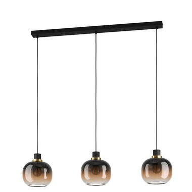 EGLO hanglamp Oilella - E27 - 95 cm - zwart/geel/koperkleur product