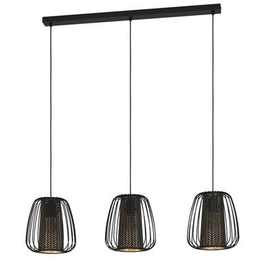 EGLO hanglamp Curasao - E27 - 99,5 cm - zwart/goudkleur product