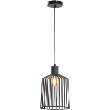 Hanglamp Fynn - zwart metaal - E27 - 150xØ30 cm product