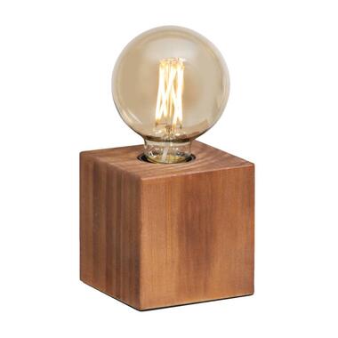 Pied de lampe Kai E27 - bois brun - 9x9x9 cm product