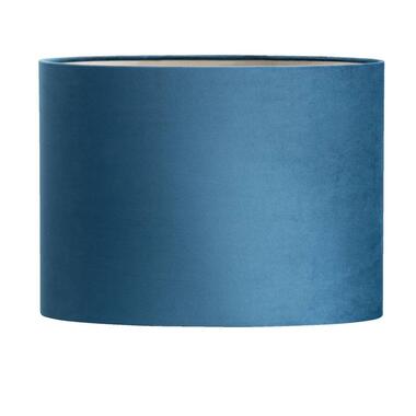 Abat-jour Ovale - velours bleu - 28,5x38x17,5 cm product