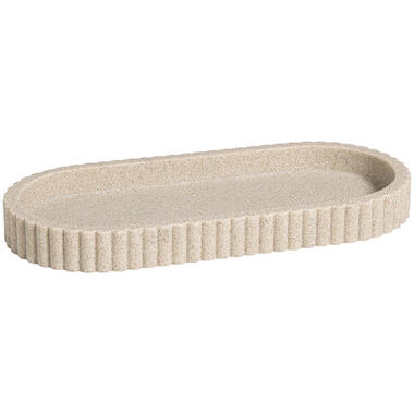 Dienblad Nordic beige polyresin