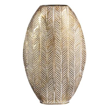 Vase Tijn - doré - métal - ovale - 48,5x32x9,5 cm product