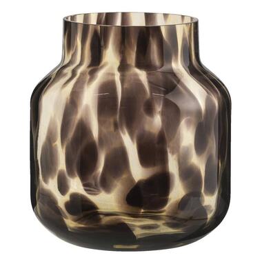 Vase Luna - motif léopard - verre - 22,5xø21 cm product