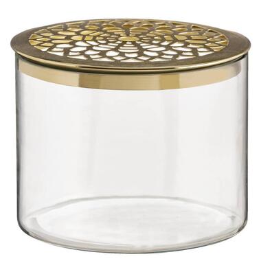 Vase Flore avec couvercle - métal doré - 15xø20 cm product