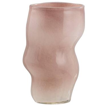 Vaas Cerise - mat roze - glas - 28x17x16 cm product