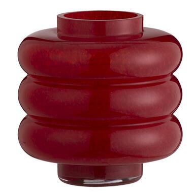 Vaas Malin - rood - glas - 18xØ18 cm product