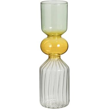 Vase Camille - verre vert/jaune - 24xØ7 cm product