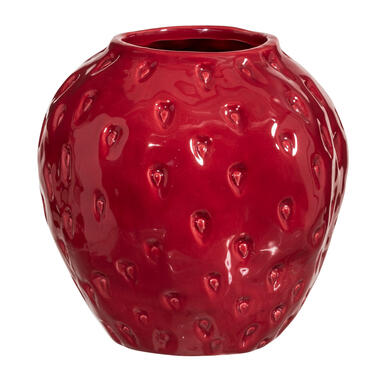 Vase Fraise - rouge - 13,5x14x14 cm product