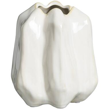 Vase Fleurie - blanc cassé - grès - 16,5x14,5x16,2 cm product