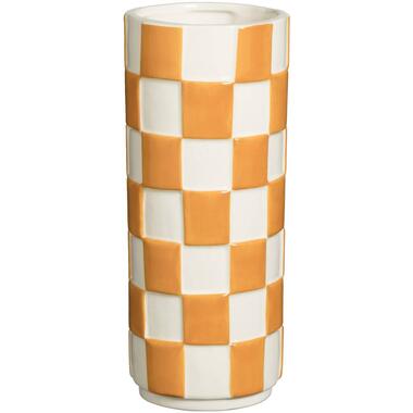 Vase Check - céramique orange - 21,9xØ9 cm product