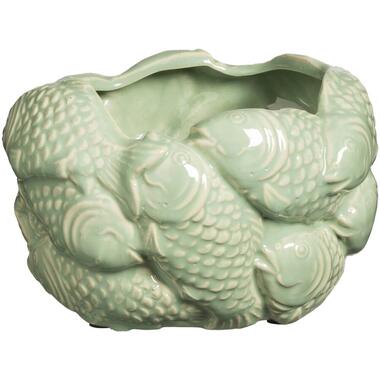 Cache-pot Poisson - céramique vert menthe - 12,3x17,3x17,5 cm product