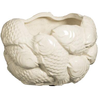 Cache-pot Poisson - céramique blanc cassé - 12,3x17,3x17,5 cm product