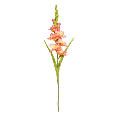 Kunstbloem Gladiolus - perzikkleur - 93 cm product