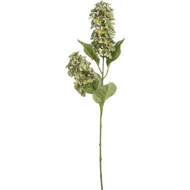 Kunstbloem Hydrangea Paniculata - groen - 76 cm product