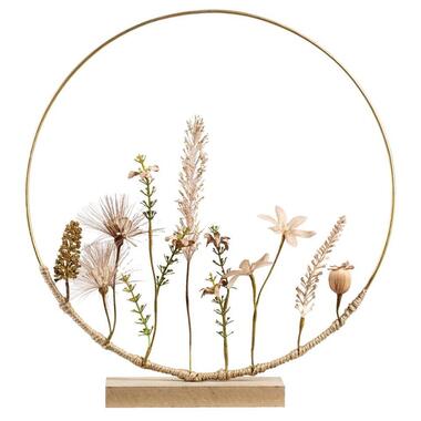 Anneau décoratif à fleurs séchées Lilian sur pied - 7xØ39 cm product