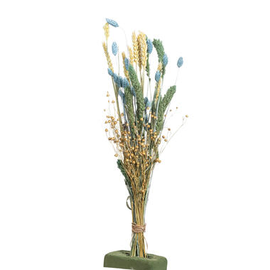 Bouquet de fleurs séchées mélange - bleu - 70 cm product