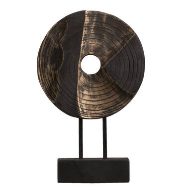 Beeld Harvest - zwart/goudkleurig hout - 29x18x9 cm product