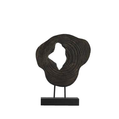 Beeld Storm - zwart/goud - hout - 38x28x8 cm product