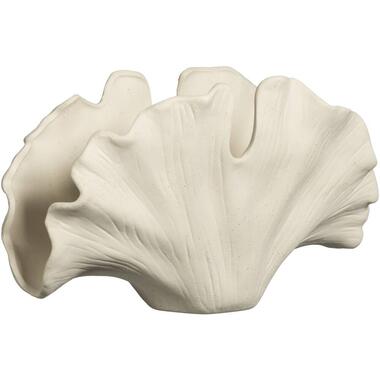 Deco object Ginko - off-white keramiek - 17x36x21,5 cm product