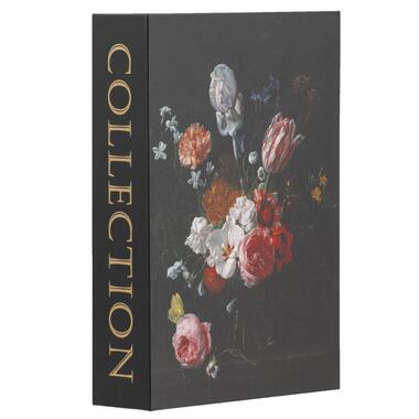 Livre de rangement Fleurs - noir - 16x24x5 cm product